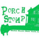 A logo of Porch Stomp illustration in green